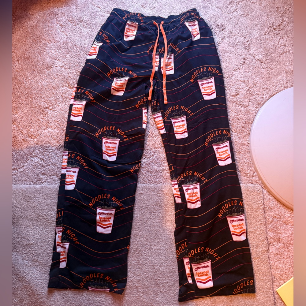 Maruchan Black and Orange pajama pants